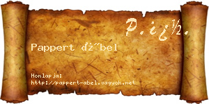 Pappert Ábel névjegykártya