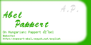 abel pappert business card